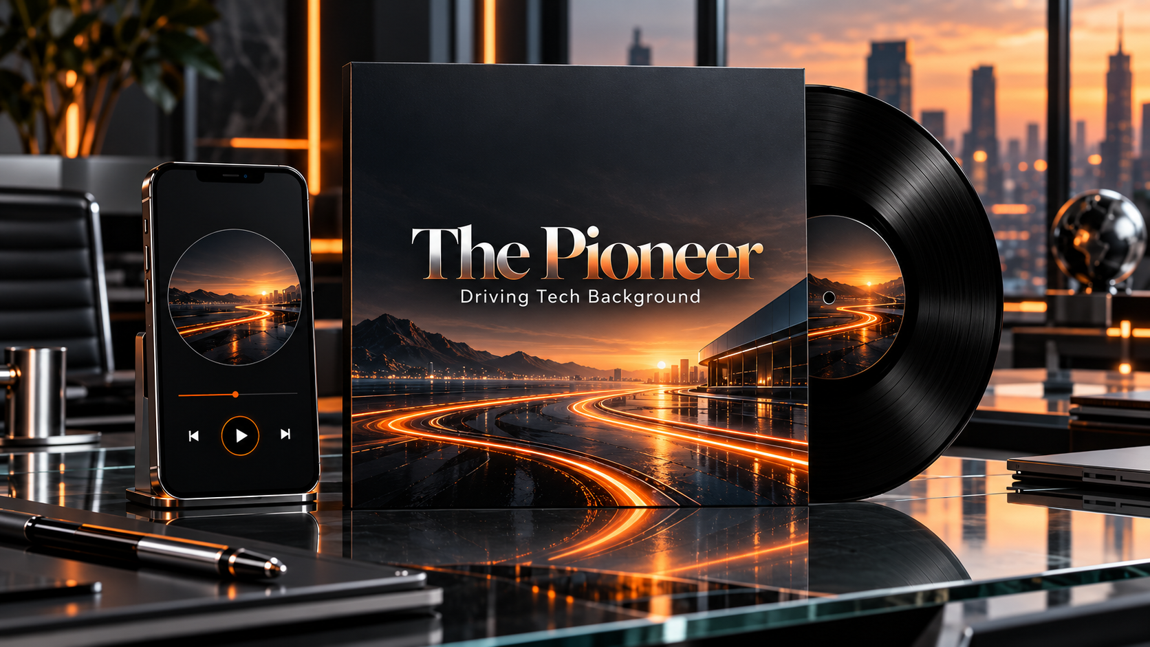 The Pioneer: Driving Tech Background Music for App Promos